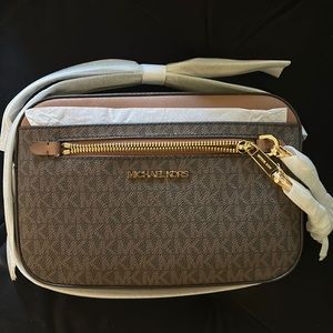 Brown MK cross body bag